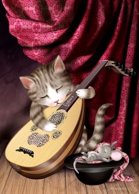 Cat with an oud