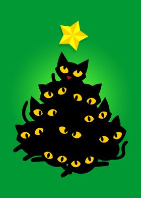 Cute Kitty Christmas Tree