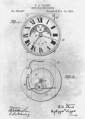 No045 Moon dial for clocks