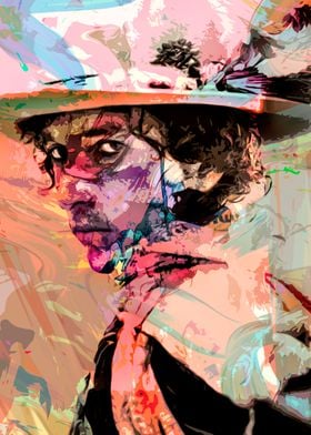 Bob Dylan art colors