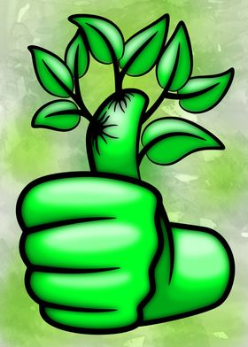 Green Hand Thumb Up