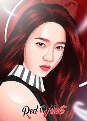 Asian Girl Joy Red Velvet