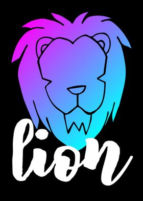 Neon Lion Animal 4