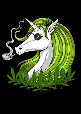 Unicorn Hippie Stoner Weed