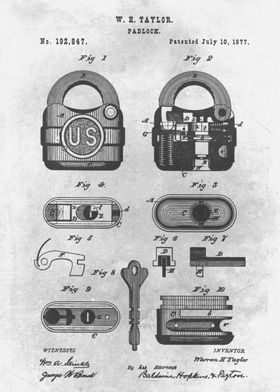 No113 1877 Padlock