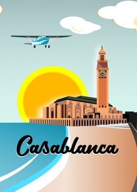 Casablanca Travel Poster