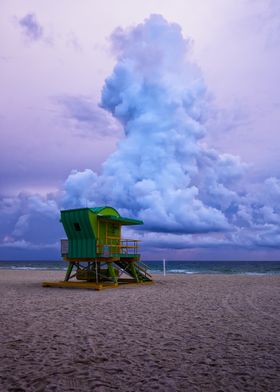 Miami beach thunder cloud