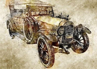 Classic Car Vintage Art