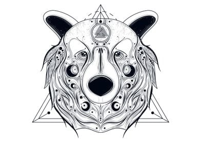 Bear ornamental head