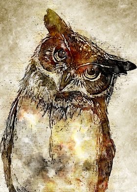 Owl Vintage Wall Art