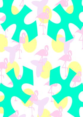 Flamingo vibrant pattern