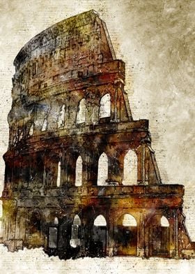 Colloseum Vintage Art