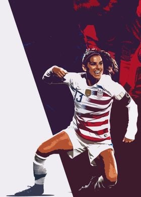 Alex Morgan Poster Canvas Print Framed Art Soccer Poster 