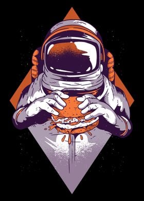 Astronaunt with Burger 