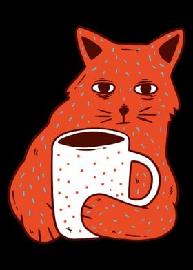 Cat With Coffee 