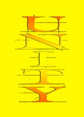 'Unity text design trendy' Poster by BakalaeroZz Photography | Displate
