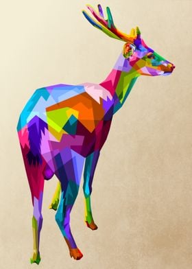 deer on wpap style 