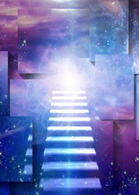 Steps up into cosmos