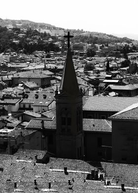 Church in an old city