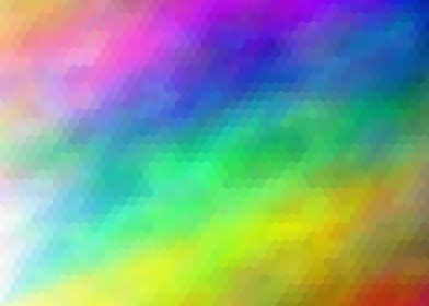 Colored hexagon pixels