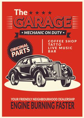 The Garage Vintage Poster