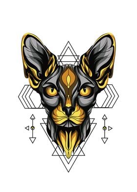Sphinx Cat Sacred Geometry