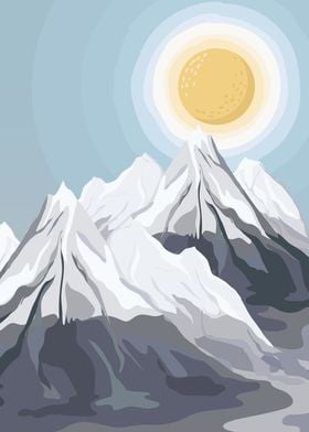 Mountains Sun