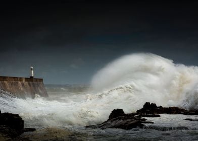 Stormy sea at Porthcawl