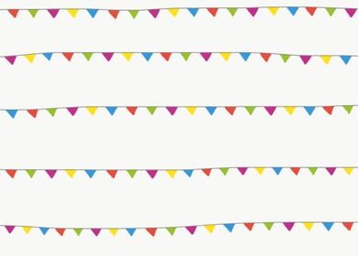 Cute colorful flag line