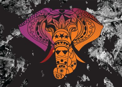 Retro Africa Elephant