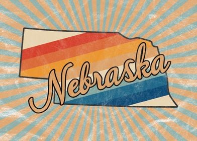 Nebraska State Retro 70s