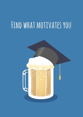 Beer and Graduate Cap