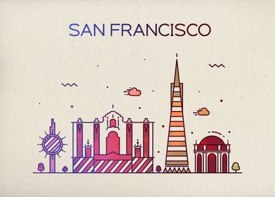San Francisco City Skyline