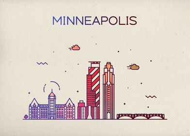 Minneapolis City Skyline