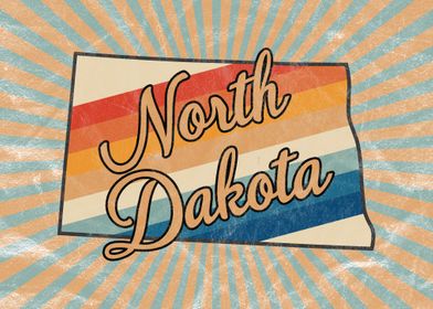 North Dakota State Retro 