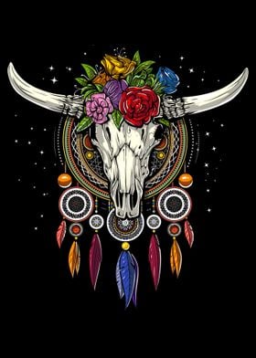 Cow Skull Dream Catcher