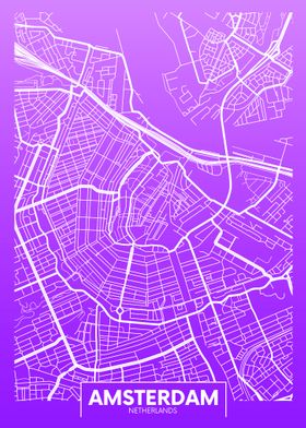 Amsterdam map  Netherlands