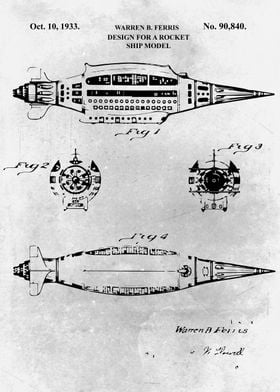 No373 Rocket ship model