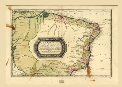 Map of Brazil 1656