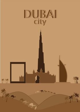 Dubai city illustration