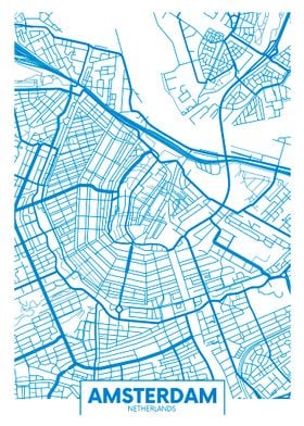 Amsterdam map  Netherlands