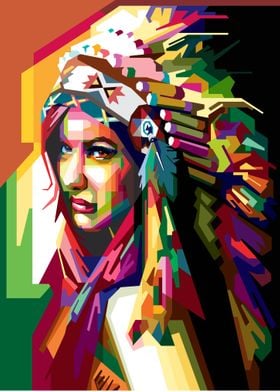 Apache girl in WPAP