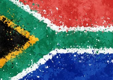 South African Flag Grunge