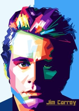 Jim Carrey popart portrait