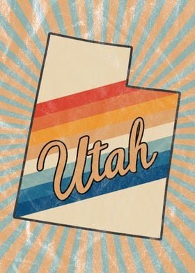 Utah State Retro 70s Art
