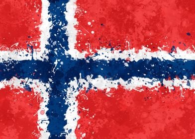 Norway Flag Grunge