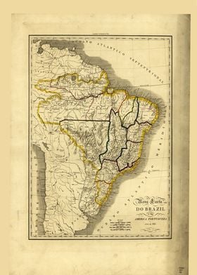 Map of Brazil 1821