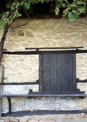 A wooden window