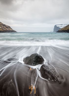 Stormy beach