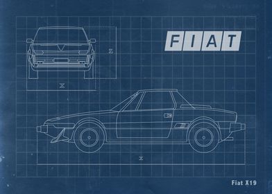 Fiat X19 Blueprint